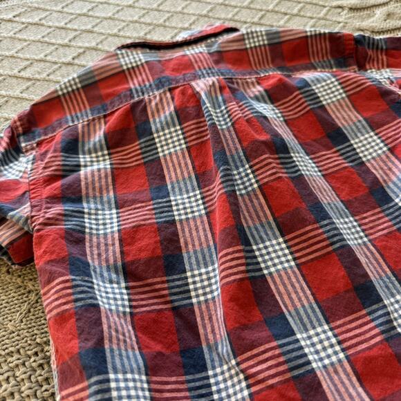 Crewcuts Short Sleeved Plaid Button Down ~ 3 - Picture 7 of 9